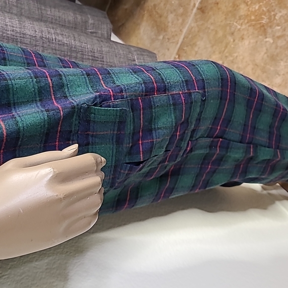 Cargo Pants Joggers Size Small Green Blue Plaid Streetwear Trendy Everyday Cute - Picture 3 of 8